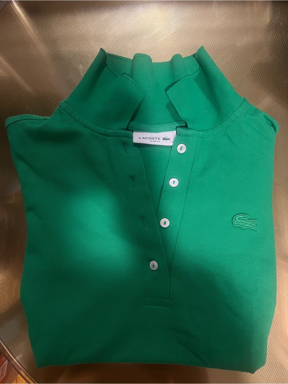 Lacoste Women's Bright Green Button-Front Polo